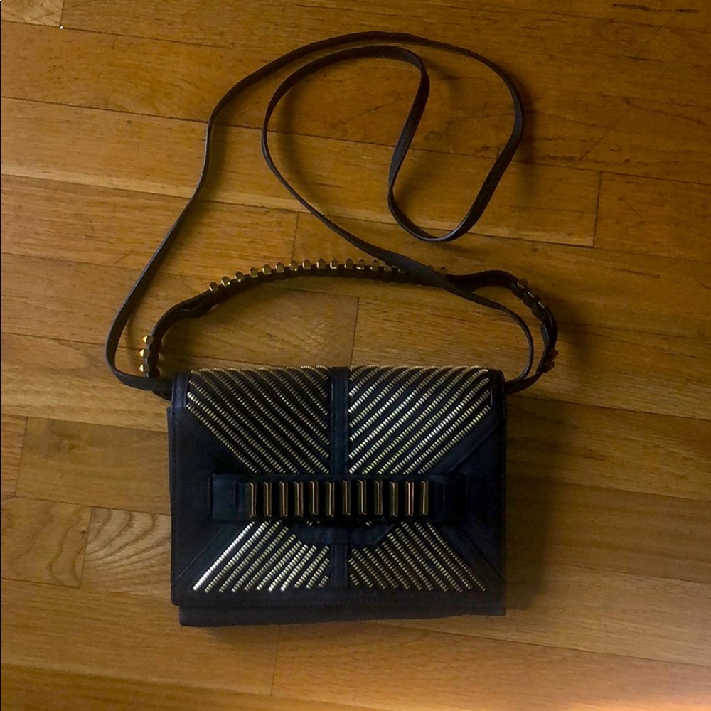 MCM Leather Gold Clutch Shoulder Bag Lightly Used